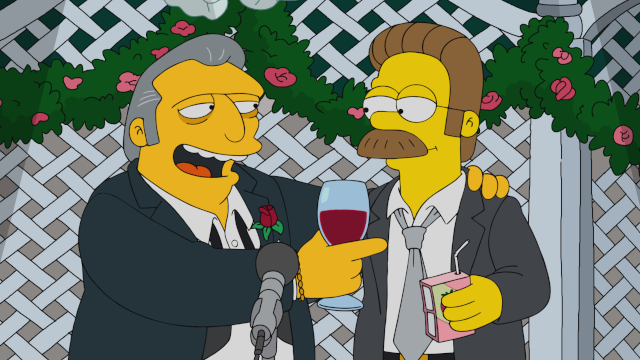 Click to watch 'The Many Saints of Springfield...' (popup) The Simpsons
